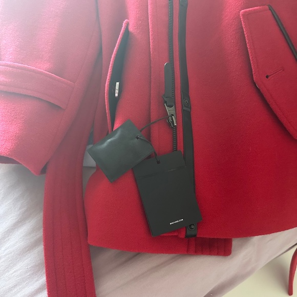 Mackage Iva Wood cashmere coat in red, size M - Picture 6 of 6